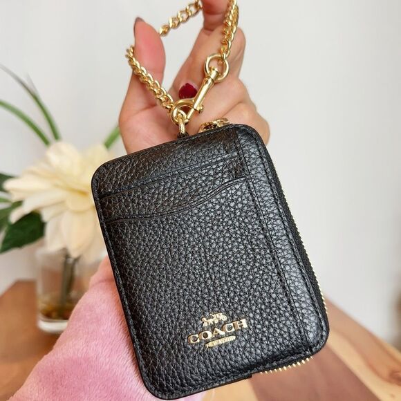 NWT Coach‎ Leather Zip Card Case - Picture 5 of 6